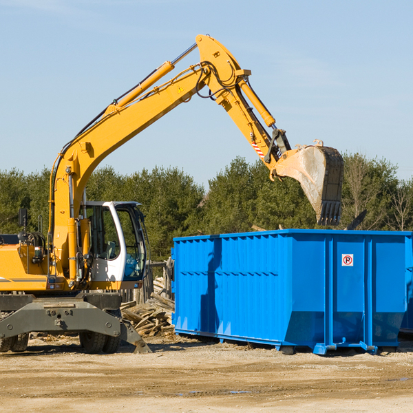 are there any restrictions on where a residential dumpster can be placed in Wauzeka